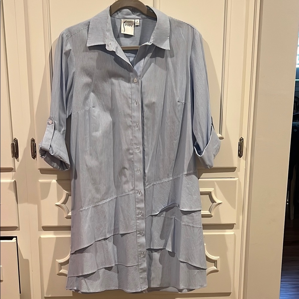 Finley Light Blue Shirt Dress